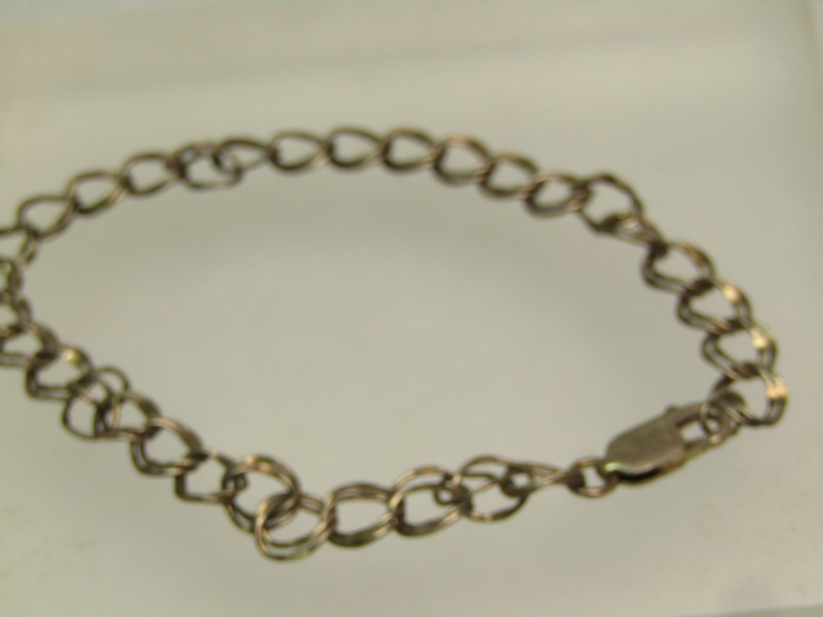 Vintage Double Link Sterling Bracelet, 8", 1980's - 3