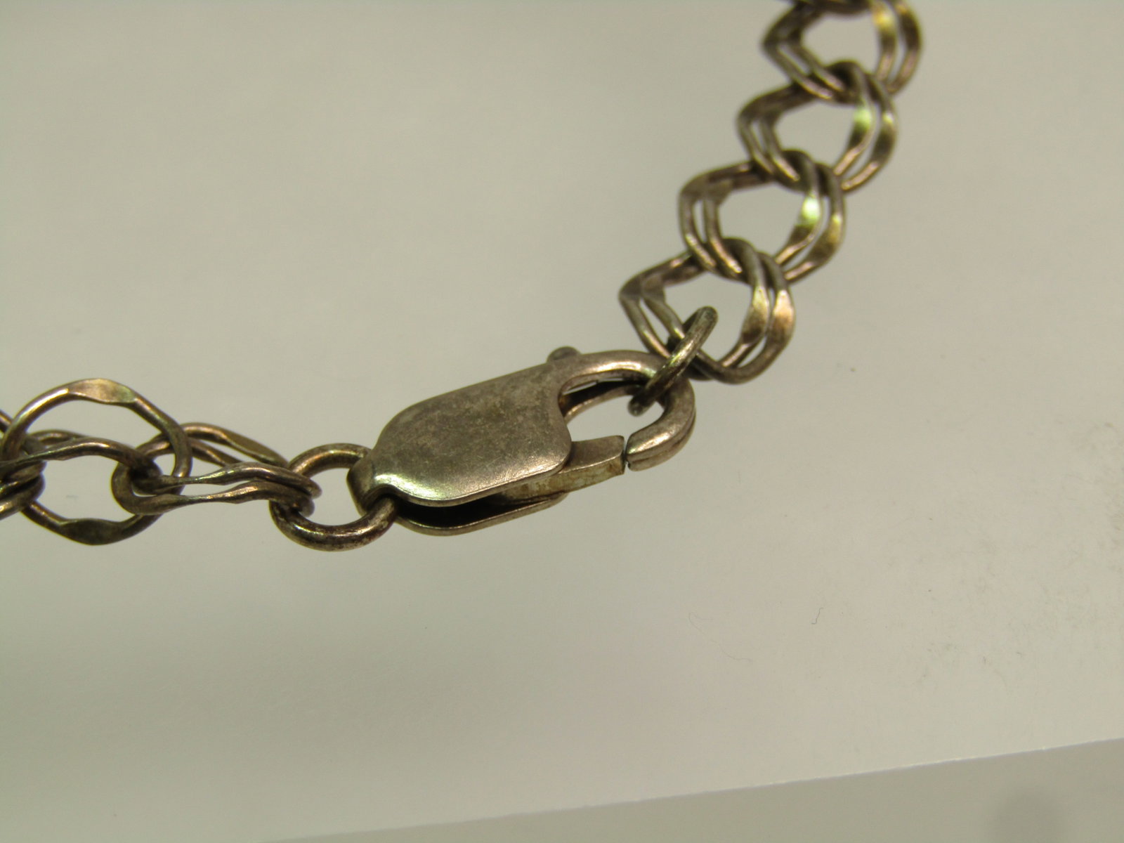 Vintage Double Link Sterling Bracelet, 8", 1980's - 4