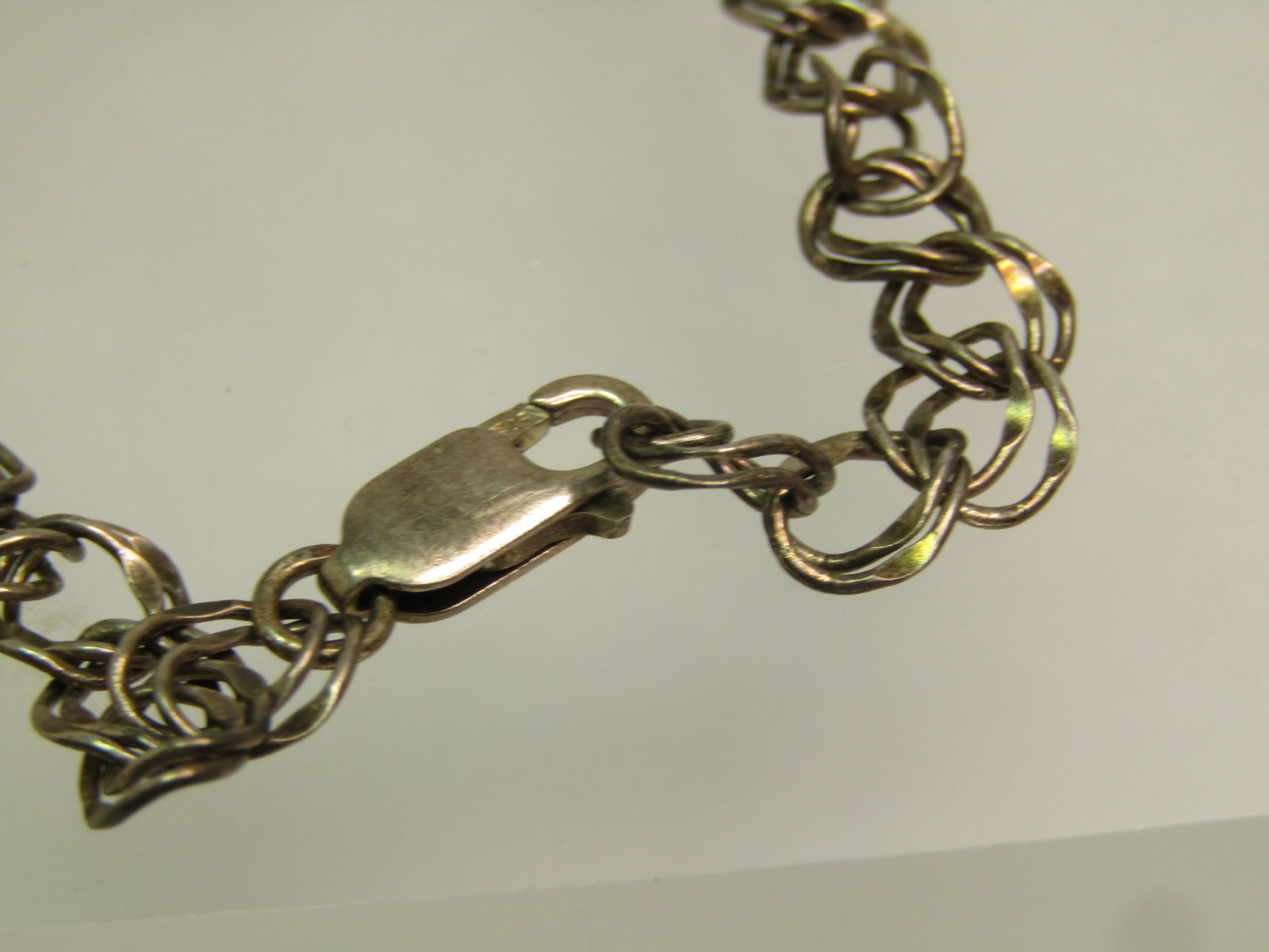 Vintage Double Link Sterling Bracelet, 8", 1980's - 5