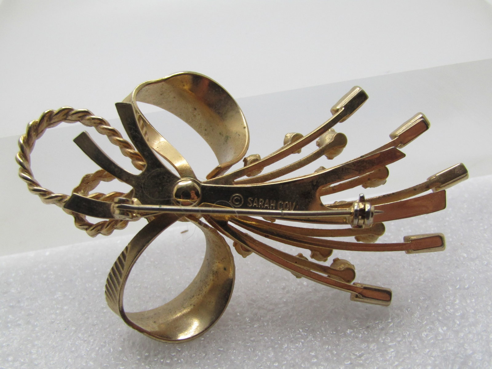 Vintage Rhinestone Looped Bow Rhinestone Rays, 1960's-1970's, Sarah Coventry - 4