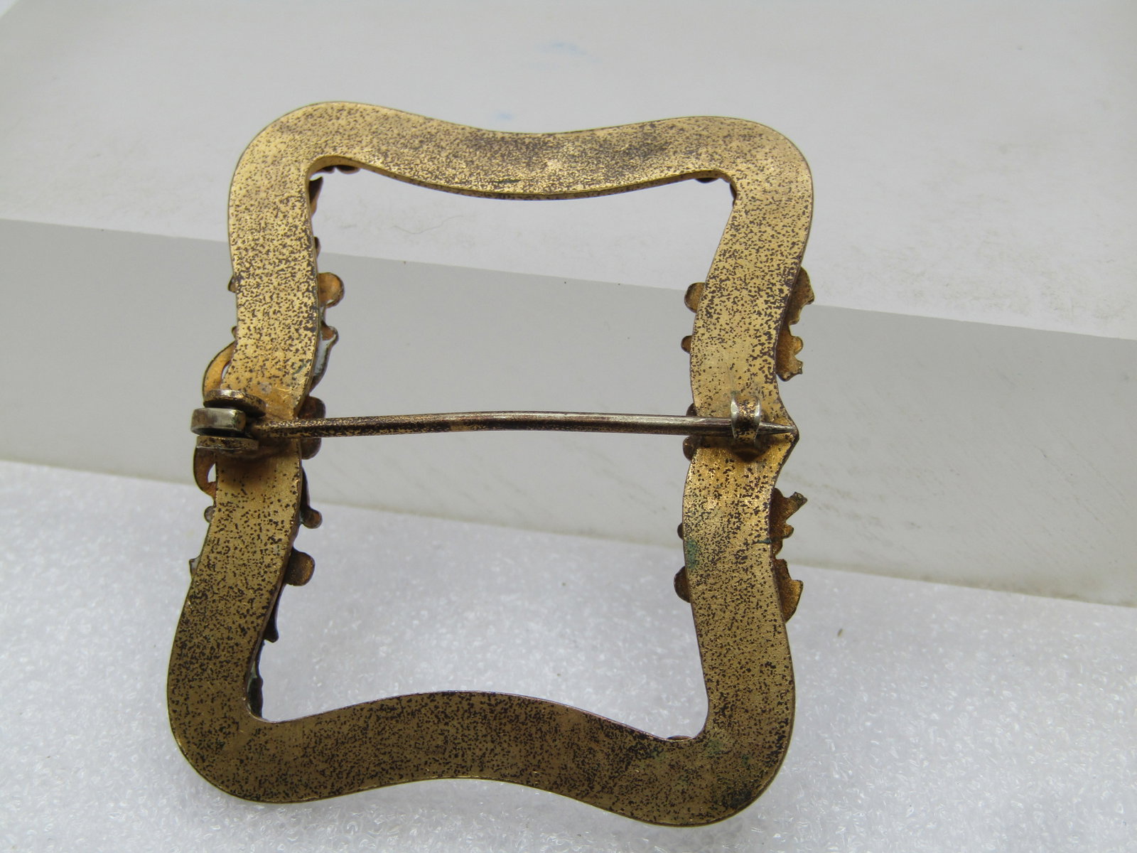 Antique Framed Repousse Scrolled Brooch, 1800's- 1920's, C-Clasp - 5