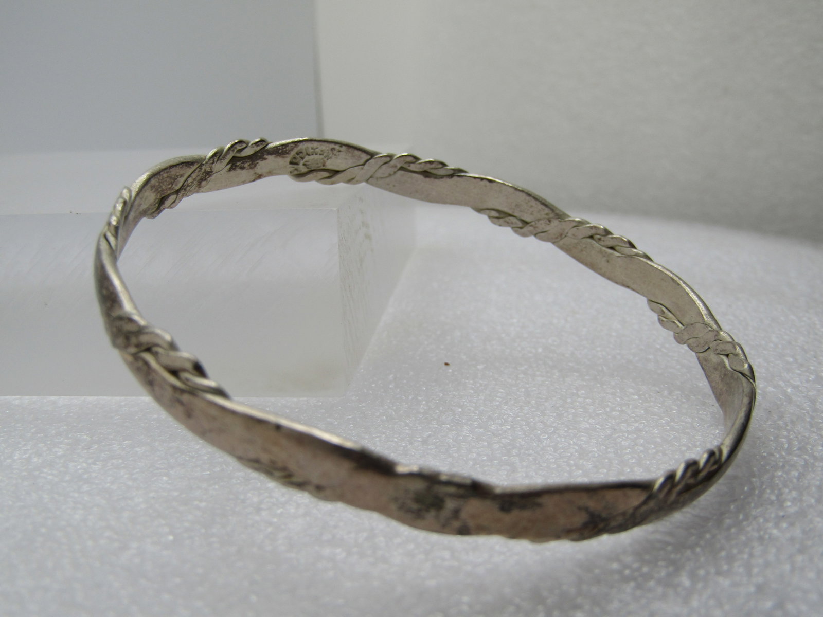 Vintage 8" Cuff Bracelet, Mexico, Alpaca Silver, 1970's - 2