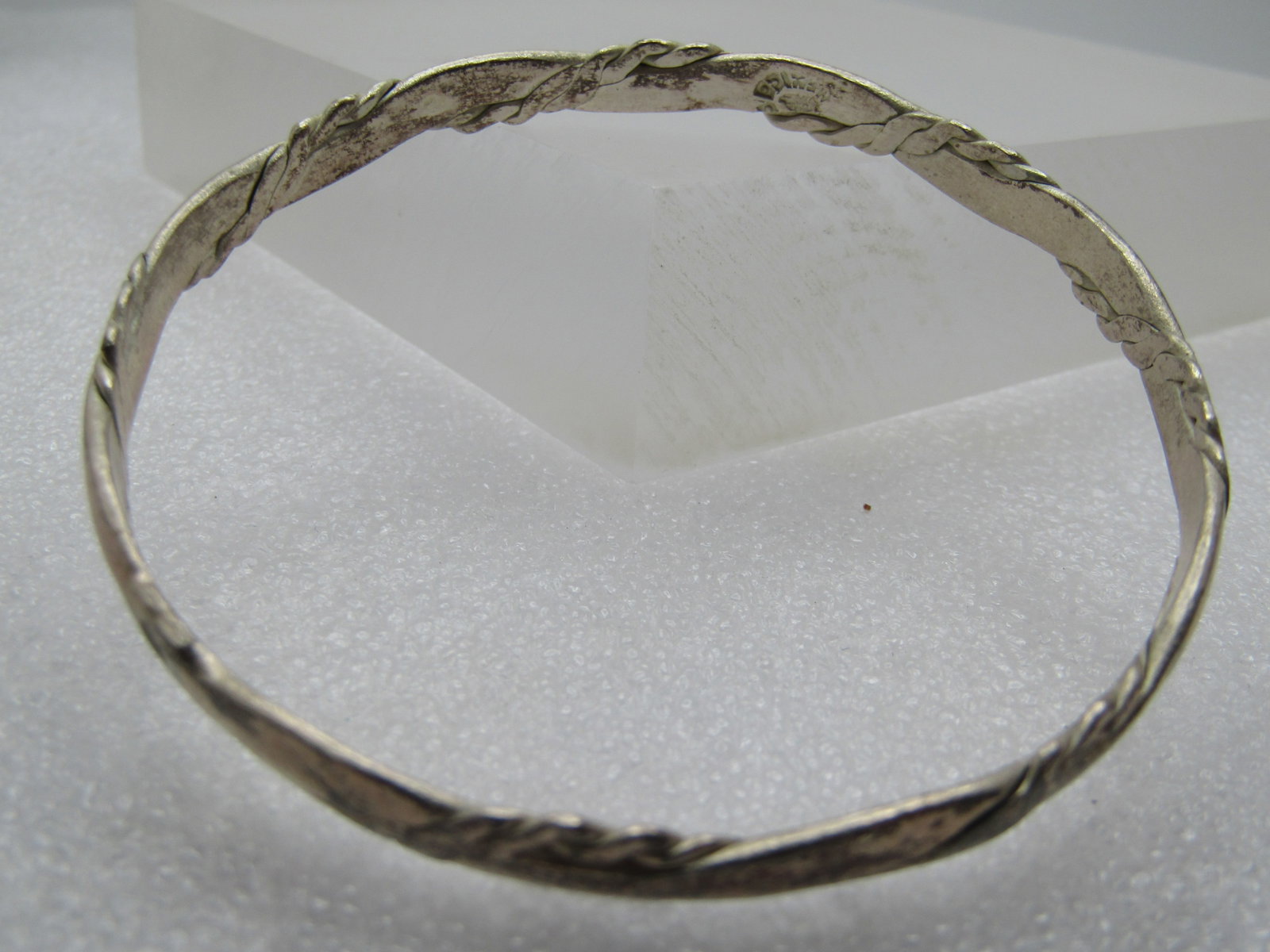 Vintage 8" Cuff Bracelet, Mexico, Alpaca Silver, 1970's - 3