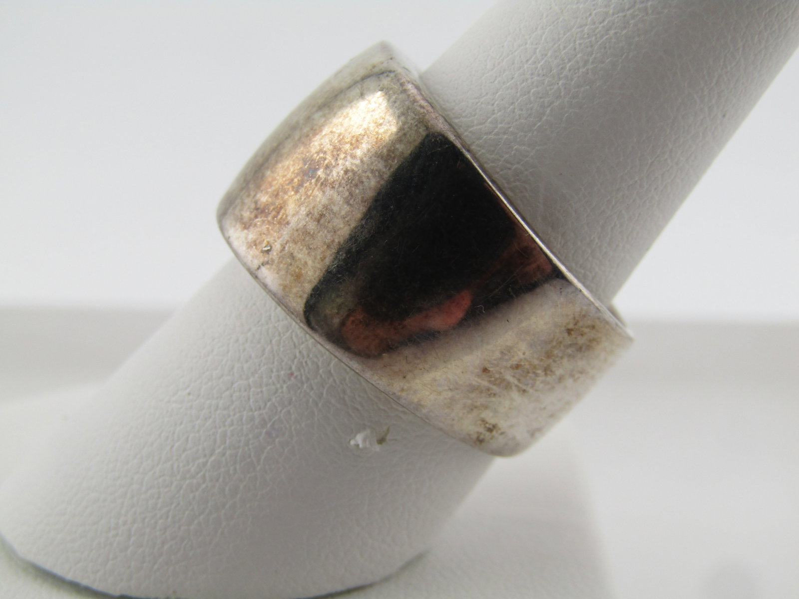 Vintage Sterling Wide Band Ring, Sz. 9, Unisex, 14mm, 1990's-2000's - 2