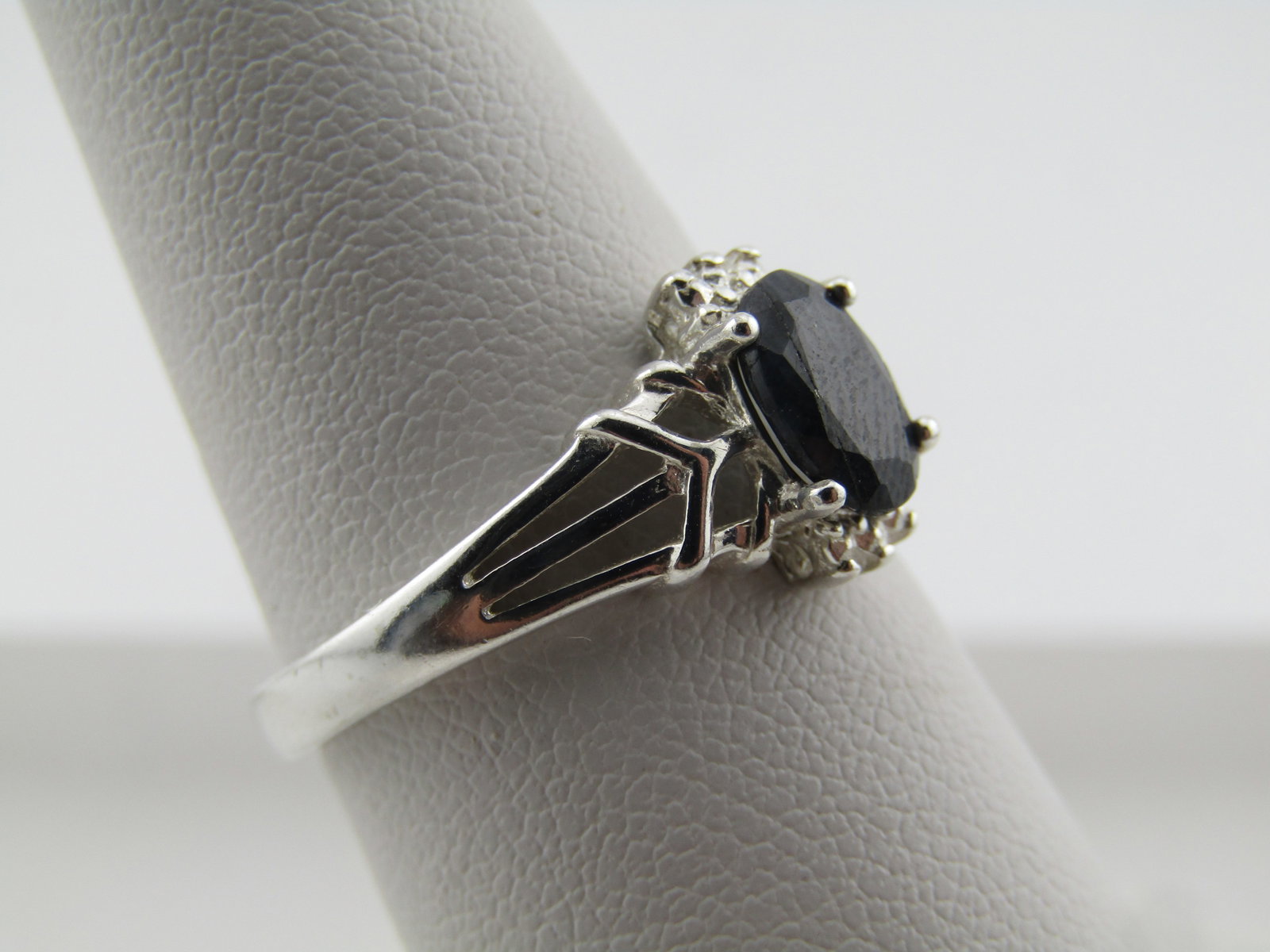 Sterling Sapphire Ring, Sz. 7.5, Signed N.V., 2000's - 3
