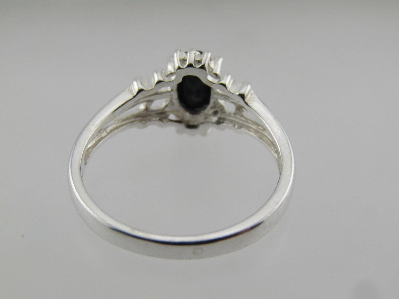 Sterling Sapphire Ring, Sz. 7.5, Signed N.V., 2000's - 5