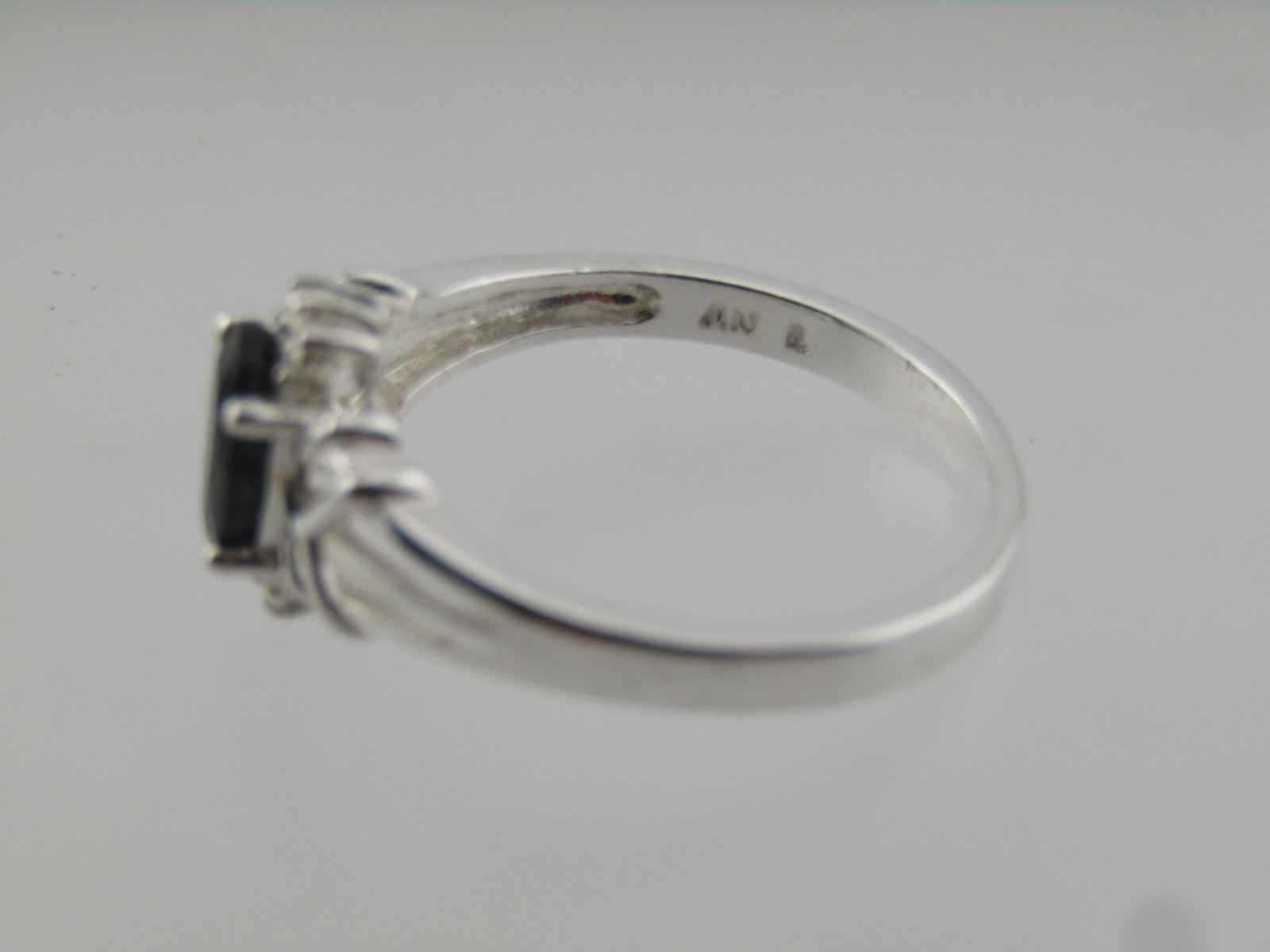 Sterling Sapphire Ring, Sz. 7.5, Signed N.V., 2000's - 7