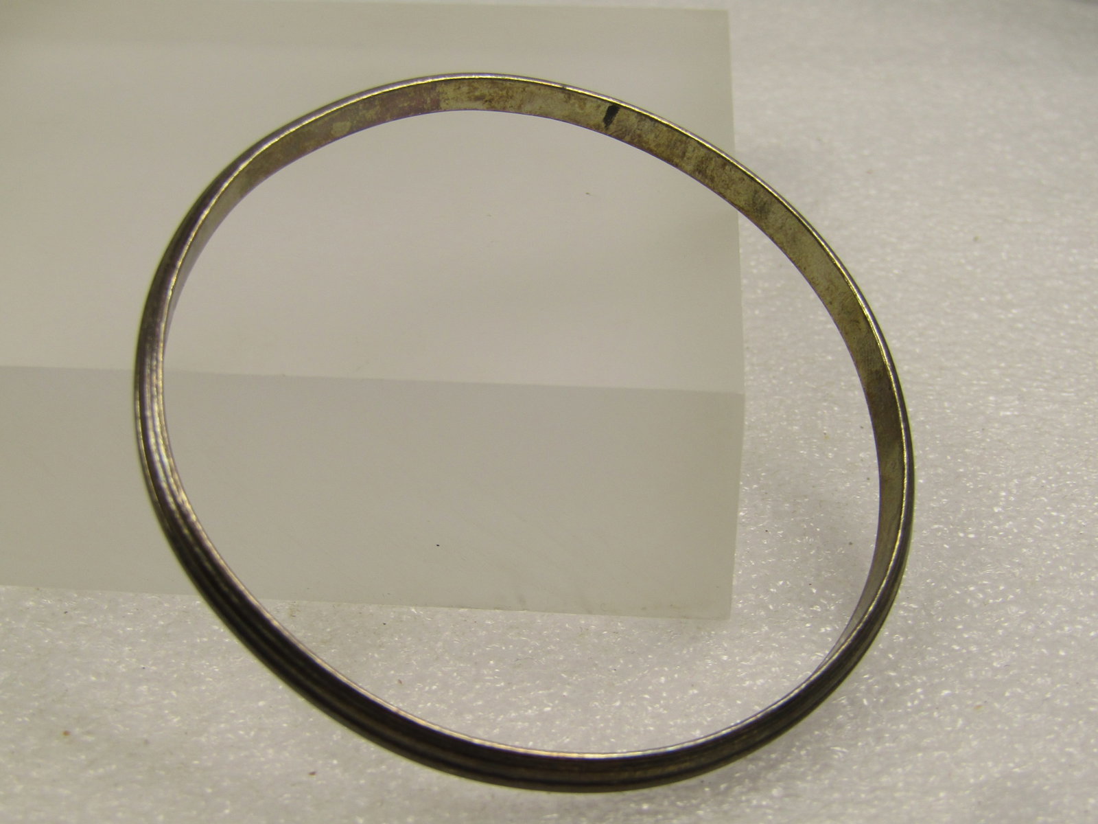 Vintage Sterling Bangle Bracelet, Handwrought, 7.75", 1950's-1970's , Signed: Title: Vintage Sterling Bangle Bracelet, Handwrought, 7.75", 1950's-1970's , Signed Description: Vintage Sterling Bangle Bracelet, Handwrought, 7.75", 1950's-1970's signed IC and marked sterling. Weig