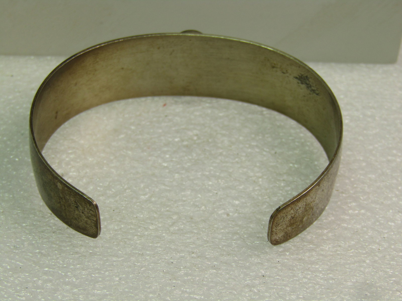 Vintage Sterling Danecraft Cuff Bracelet, Larimar Like Stone, 7", 1960's-1980's - 5