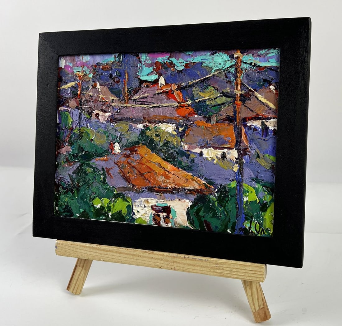 Oil painting Evening Over the Rooftops Oleksiy Ivanyuk - 2