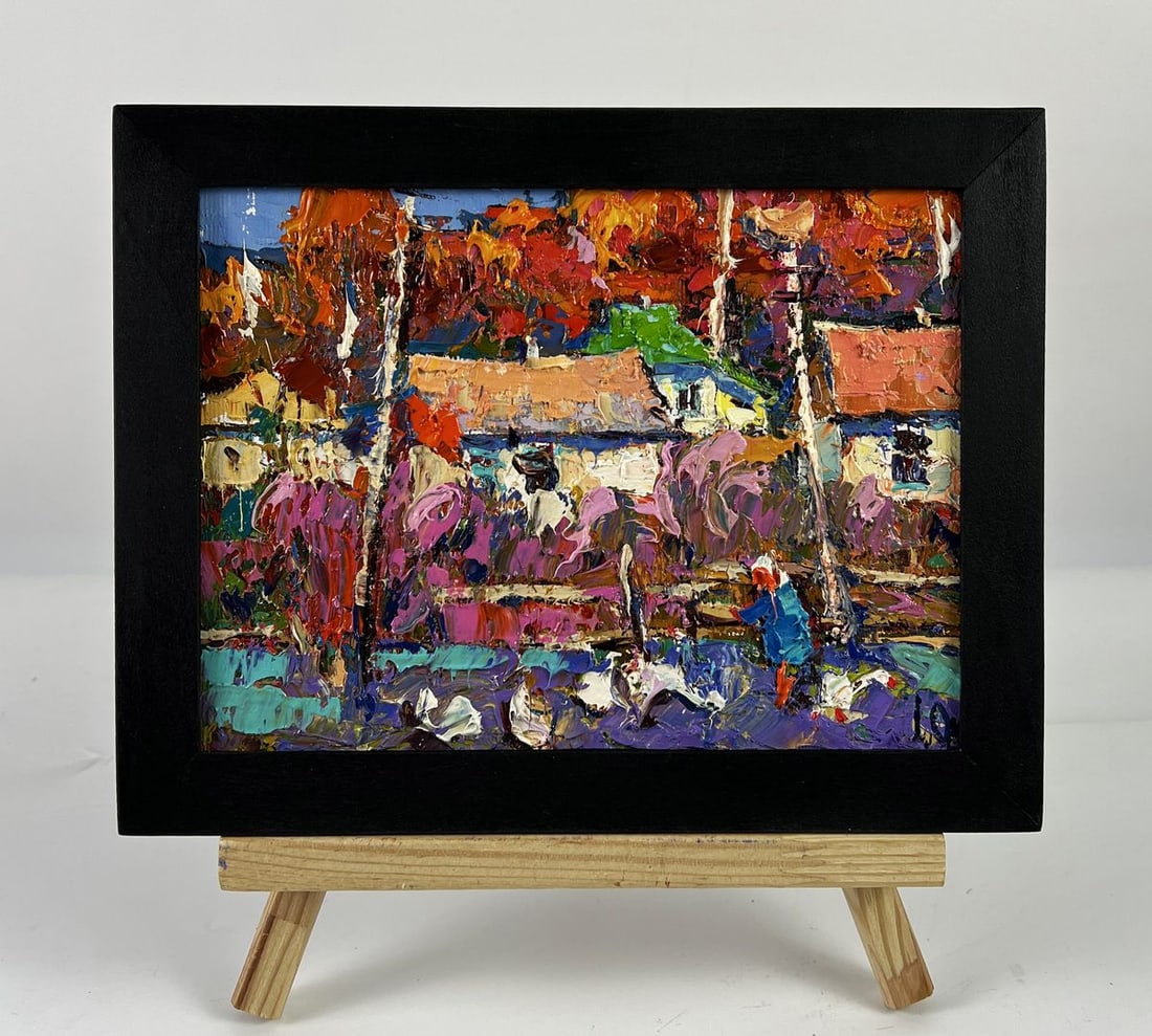 Oil painting A Warm Day Among the Houses Oksana Ivanyuk: Title : Oil painting A Warm Day Among the Houses Oksana Ivanyuk Description: No.AAA6628*** ABOUT THIS PAINTING **** TITLE: "A Warm Day Among the Houses"* ARTISTS: Oksana Ivanyuk* SIZE: 15x20 cm/5.90x7