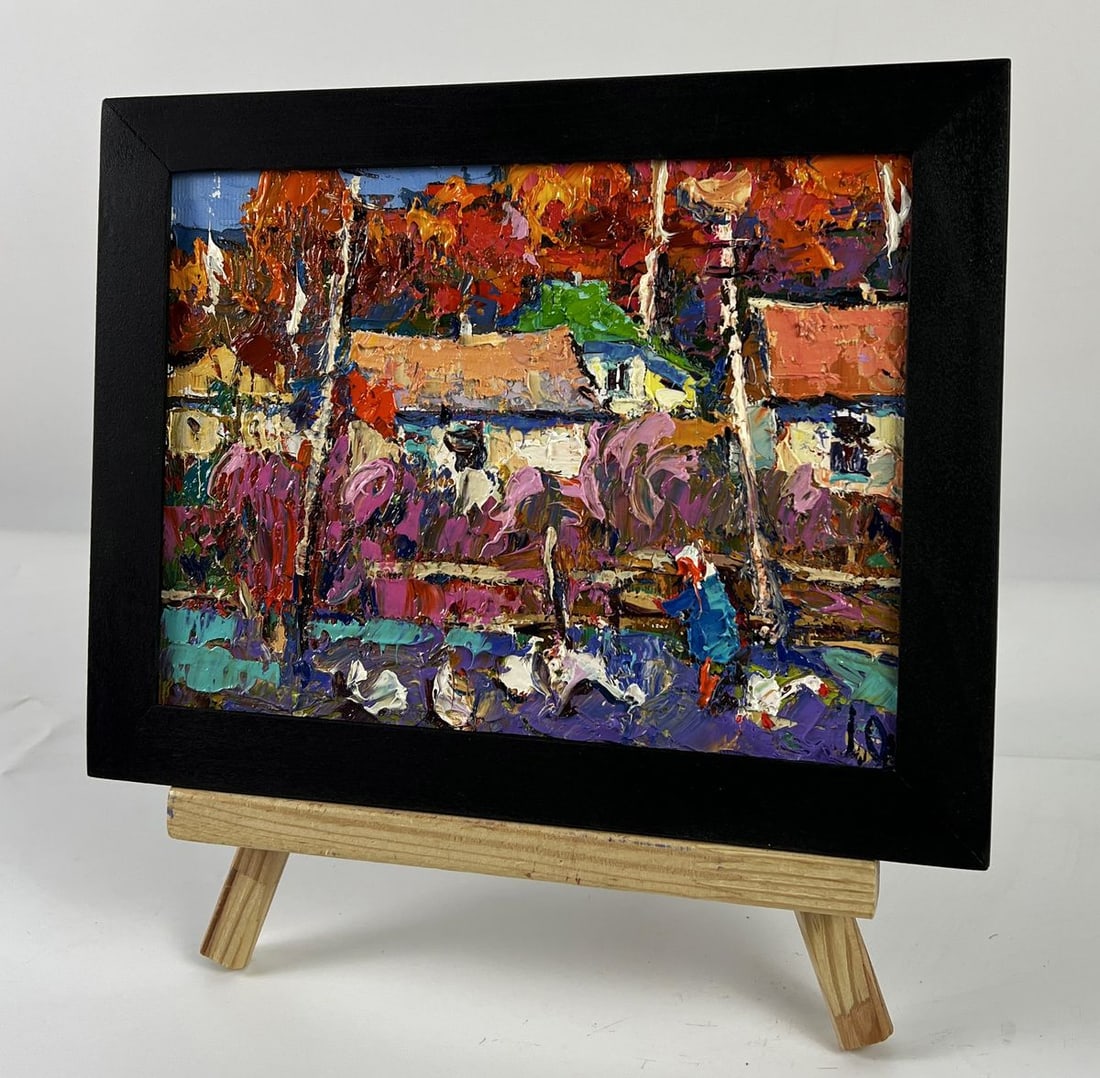 Oil painting A Warm Day Among the Houses Oksana Ivanyuk - 2