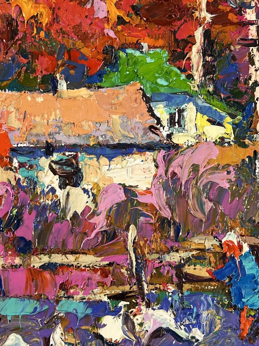 Oil painting A Warm Day Among the Houses Oksana Ivanyuk - 7