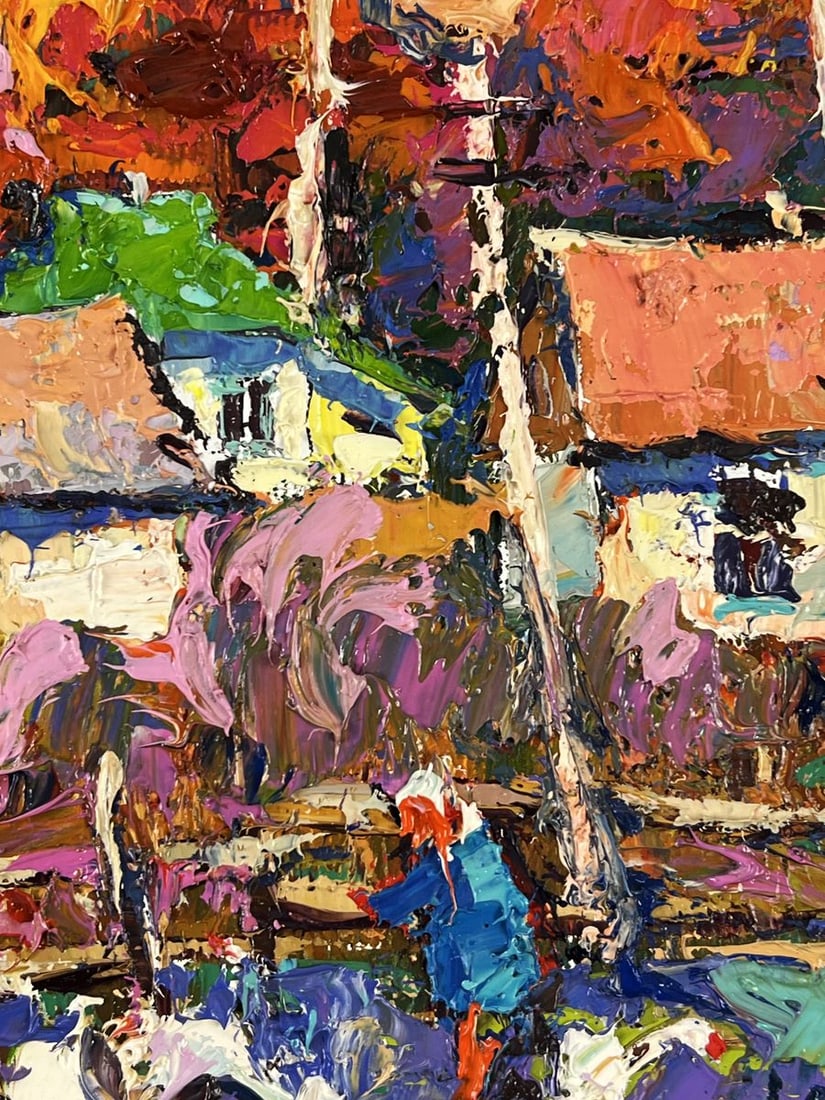 Oil painting A Warm Day Among the Houses Oksana Ivanyuk - 9