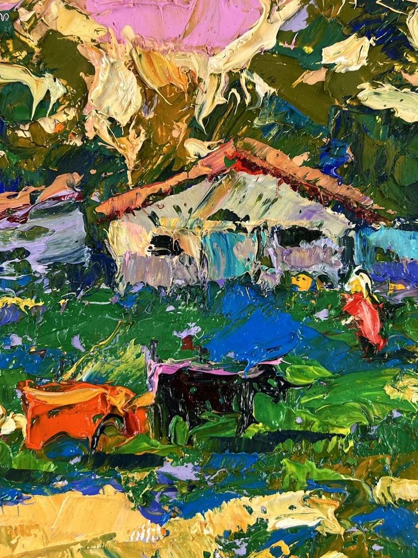 Oil painting Cows Go Home After Grazing Oleksiy Ivanyuk - 10