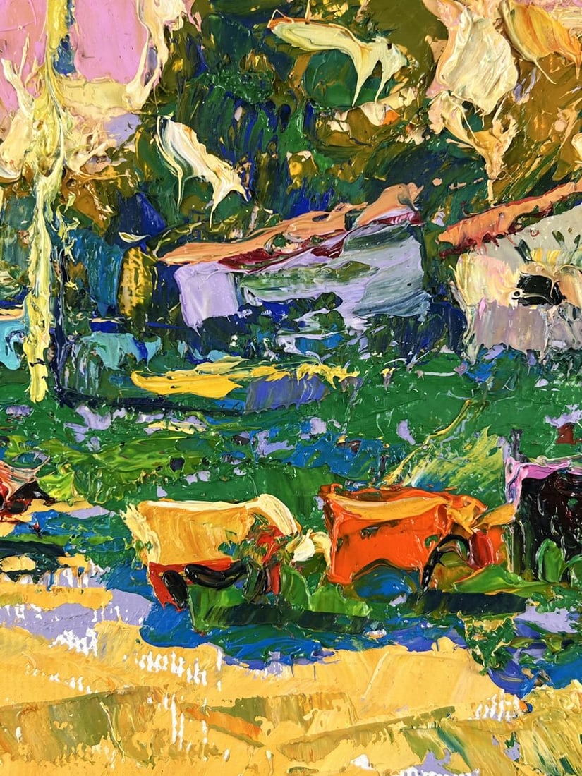 Oil painting Cows Go Home After Grazing Oleksiy Ivanyuk - 8