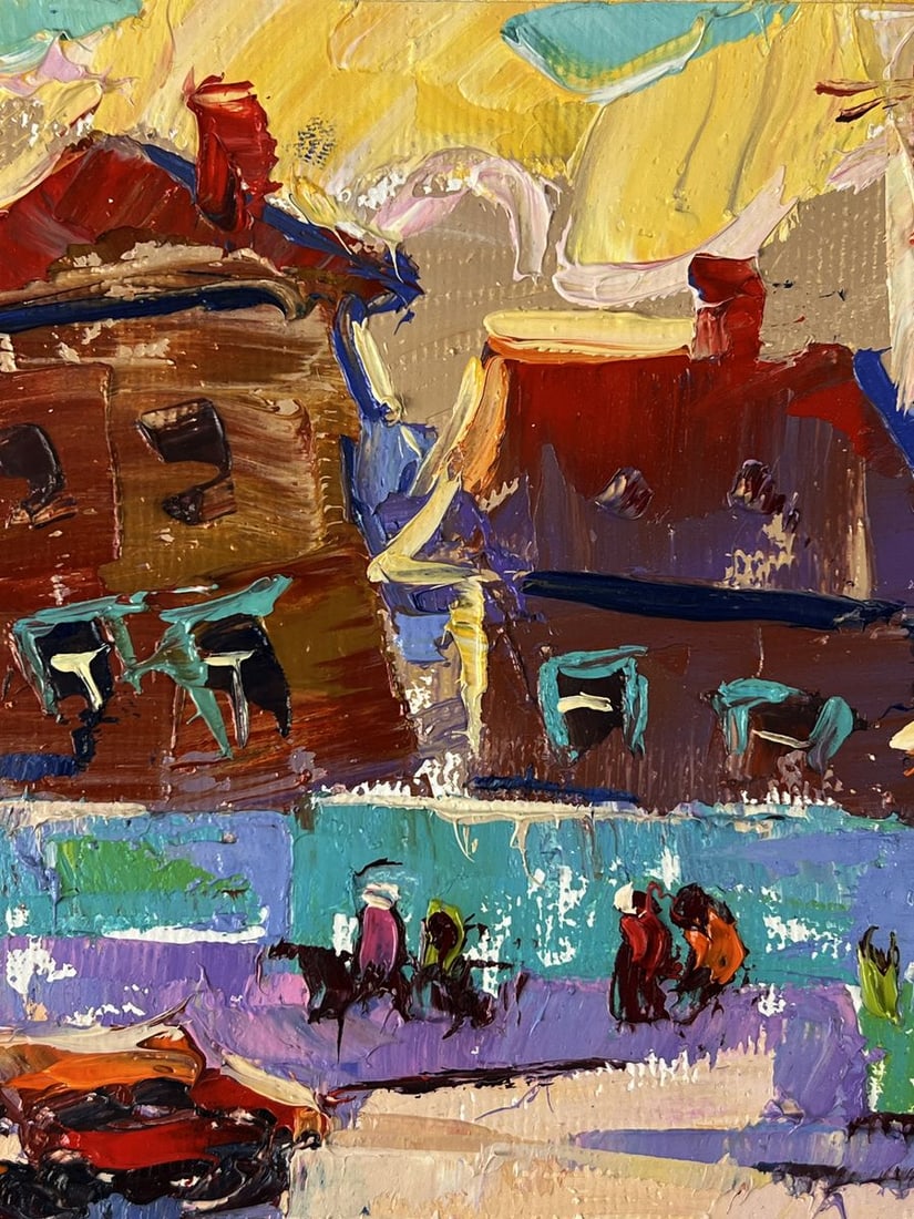 Oil painting A busy city street Oleksiy Ivanyuk - 4