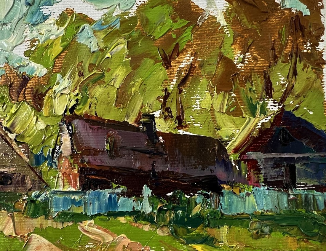 Oil painting Behind the yard Oleksiy Ivanyuk - 4