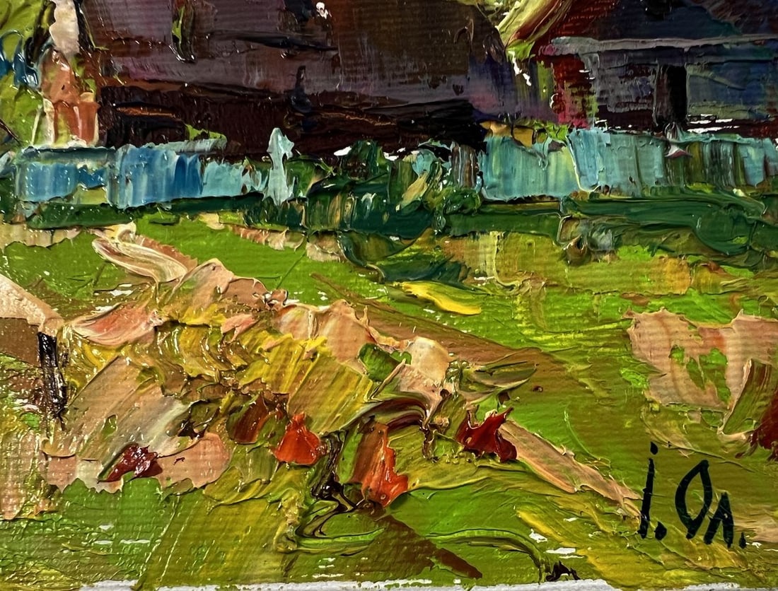 Oil painting Behind the yard Oleksiy Ivanyuk - 5