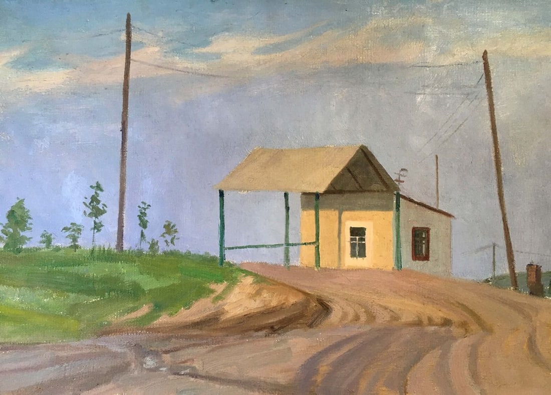 Oil painting House on the outskirts Chernikov Vladimir Mikhailovich - 2