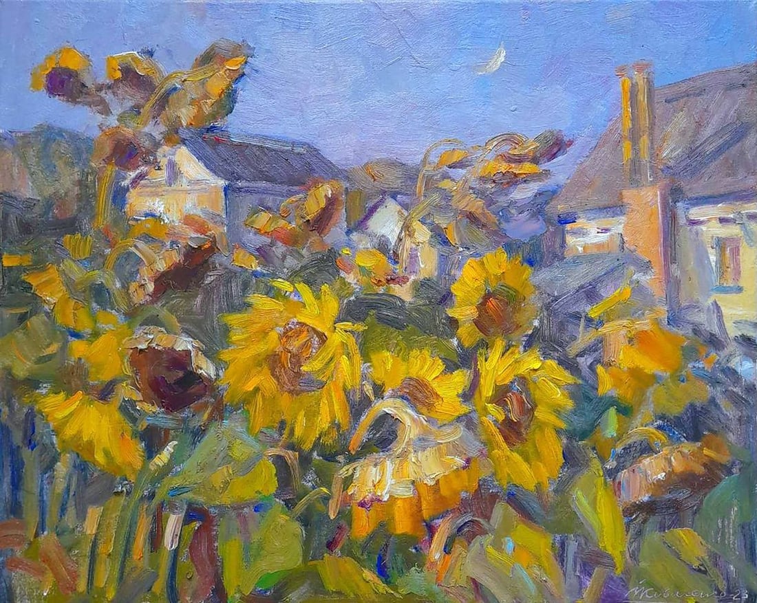 Oi painting Village life Kovalenko Ivan Mikhailovich: Title : Oi painting Village life Kovalenko Ivan Mikhailovich Description: No.Koval 203*** ABOUT THIS PAINTING **** TITLE: "Village life" * ARTISTS: Kovalenko Ivan Mikhailovich* SIZE: 40x50