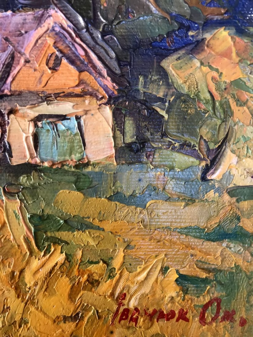Oil painting In the courtyard Kalenyuk Oksana - 11