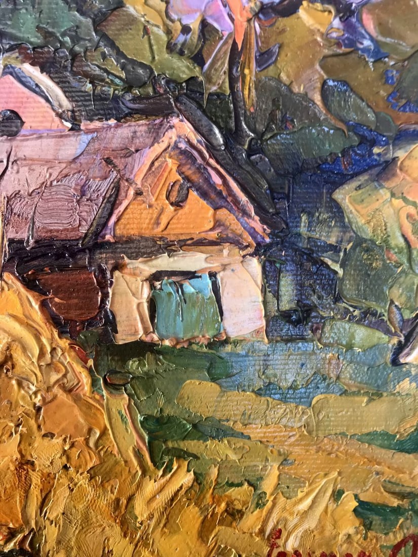 Oil painting In the courtyard Kalenyuk Oksana - 9