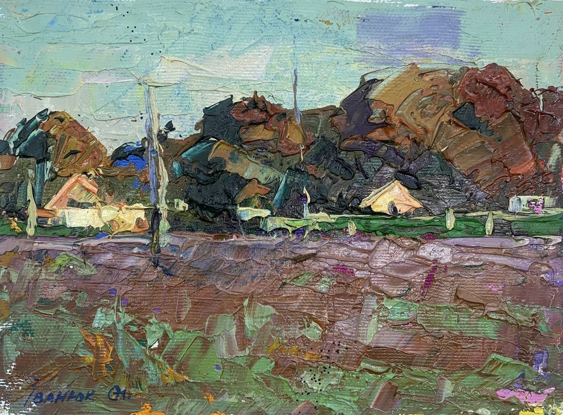 Oil painting Cool Kalenyuk Alex: Title : Oil painting Cool Kalenyuk Alex Description: No.AAA3096The oil painting titled "Cool" is an impressionistic landscape created with a rich tapestry of colors and vigorous brushwork. The artist 