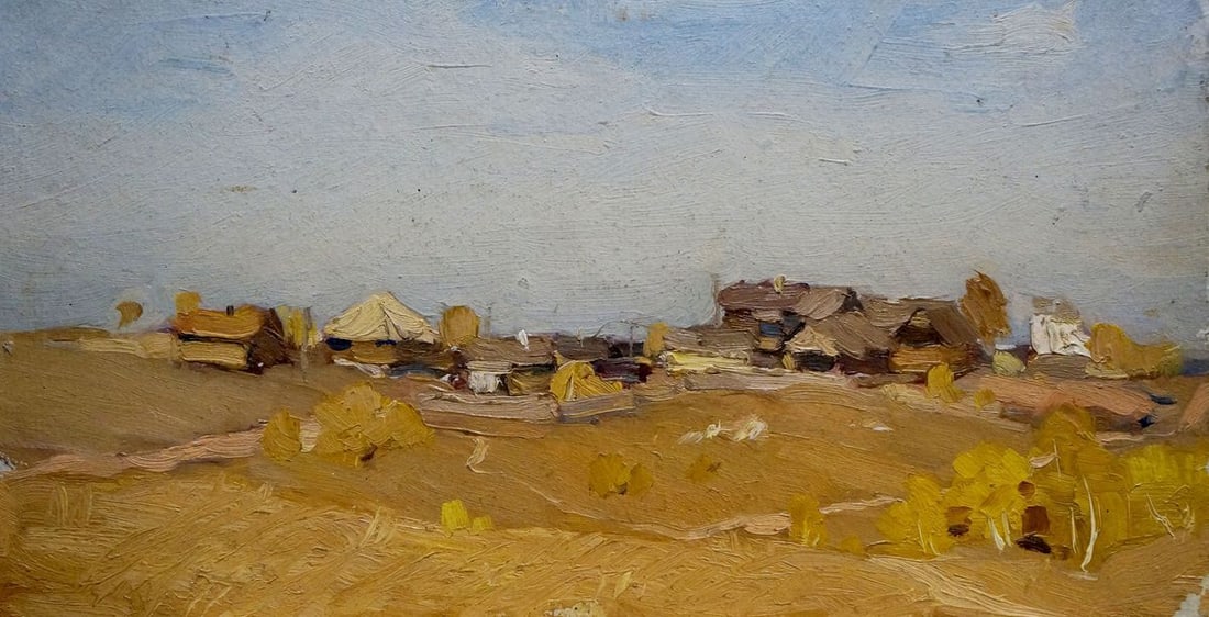 Oil painting Village N. Shumilkin: Title : Oil painting Village N. Shumilkin Description: No.Verns 1099 *** ABOUT THIS PAINTING *** * TITLE: "Village" * ARTISTS: N. Shumilkin * SIZE: 18x34 cm/7.08x13.38 inches' * MEDIUM: oil,