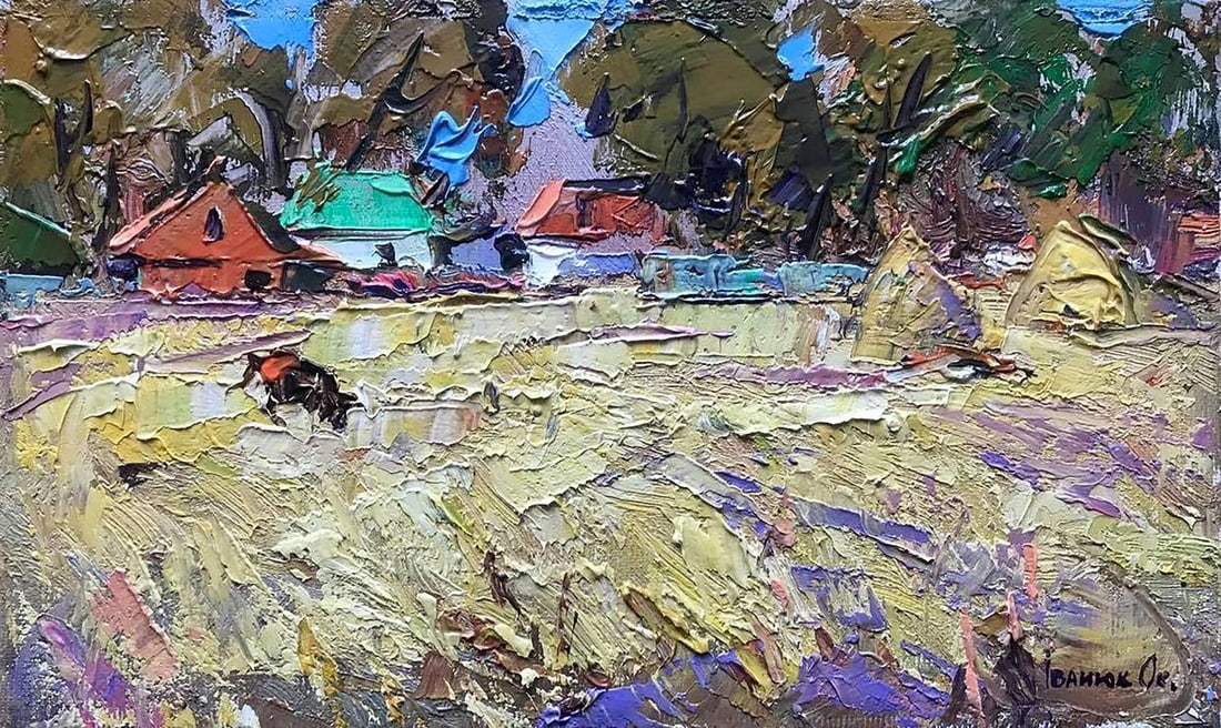 Oil painting On the pasture Kalenyuk Oksana: Title : Oil painting On the pasture Kalenyuk Oksana Description: No.Kalen 524 *** ABOUT THIS PAINTING *** * TITLE: "On the pasture" * ARTISTS: Kalenyuk Oksana * SIZE: 15x25 cm/5.90x9.84 inches' *