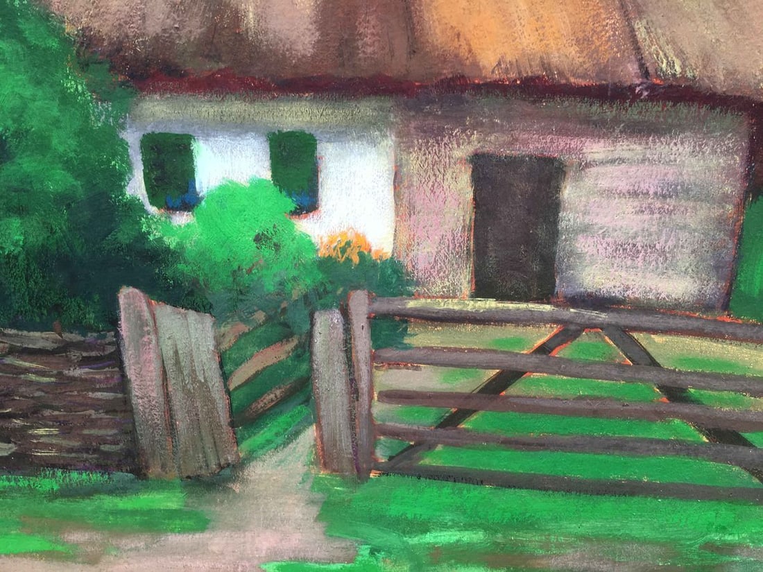 Gouache painting old houses Ivan Kirillovich Zyupka - 5