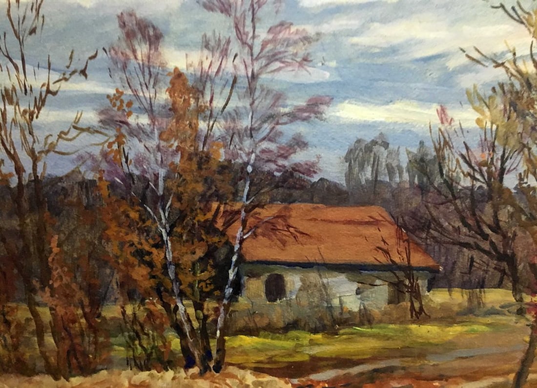 Oil painting house in the woods A. Cherkas: Title : Oil painting house in the woods A. Cherkas Description: No.353 * TITLE: "House in the woods" * ARTISTS: A. Cherkas * SIZE: 40x50 cm/15,74x19,68 inches' * MEDIUM: oil, cardboard * HAND