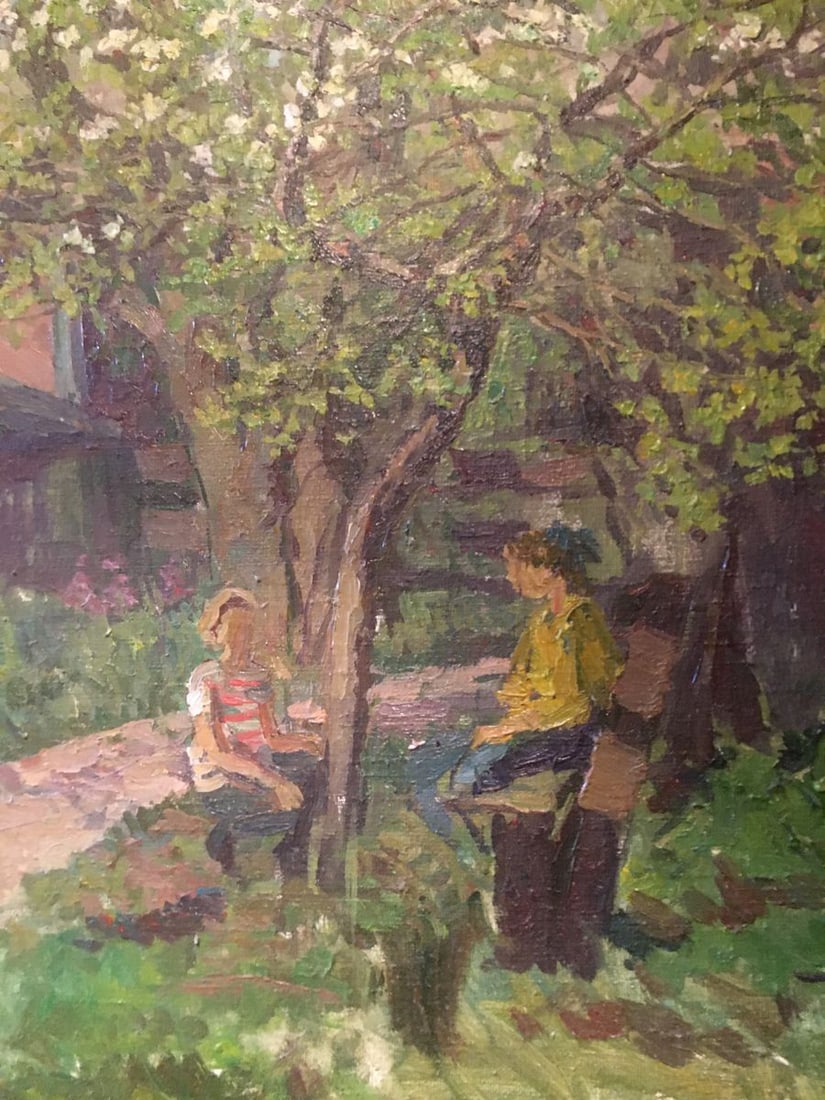 Oil painting In the courtyard Palazhchenko Irina - 2