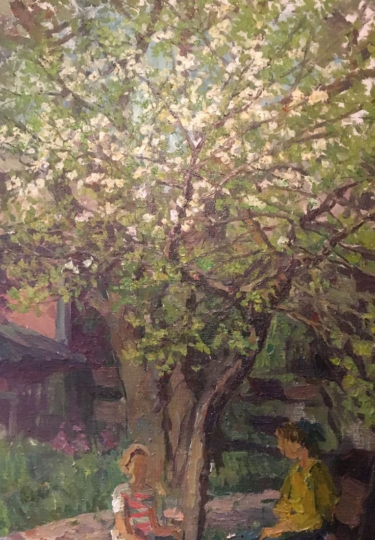 Oil painting In the courtyard Palazhchenko Irina - 3