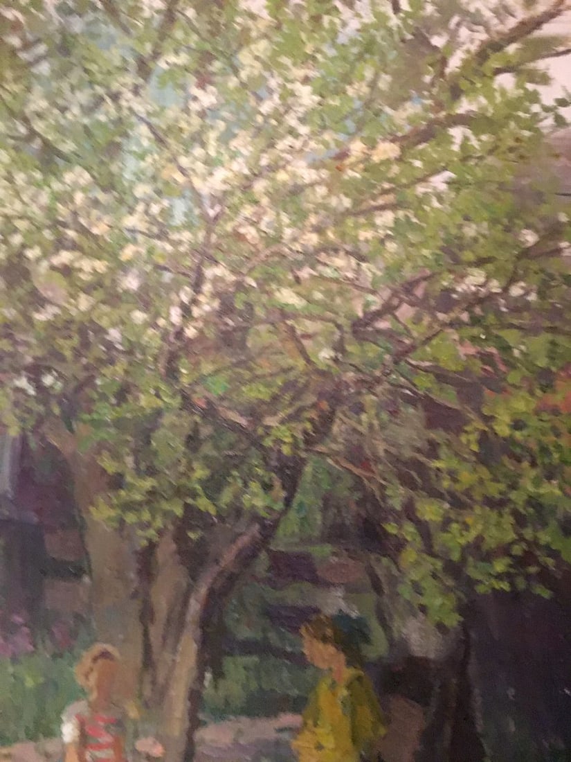 Oil painting In the courtyard Palazhchenko Irina - 7