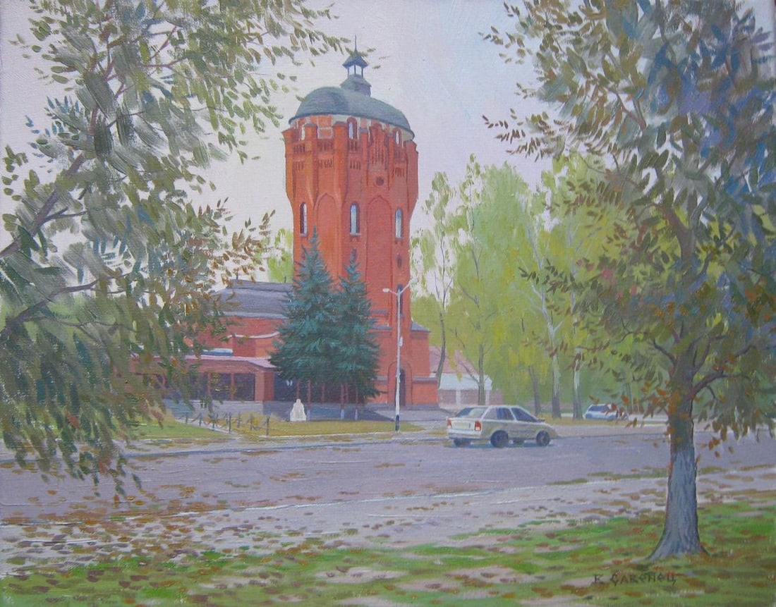 Oil painting Landscape with a tower Kalebets Valery: Title : Oil painting Landscape with a tower Kalebets Valery Description: No.Sav 97 *** ABOUT THIS PAINTING *** * TITLE: "Landscape with a tower" * ARTISTS: Kalebets Valery * SIZE: 40x50