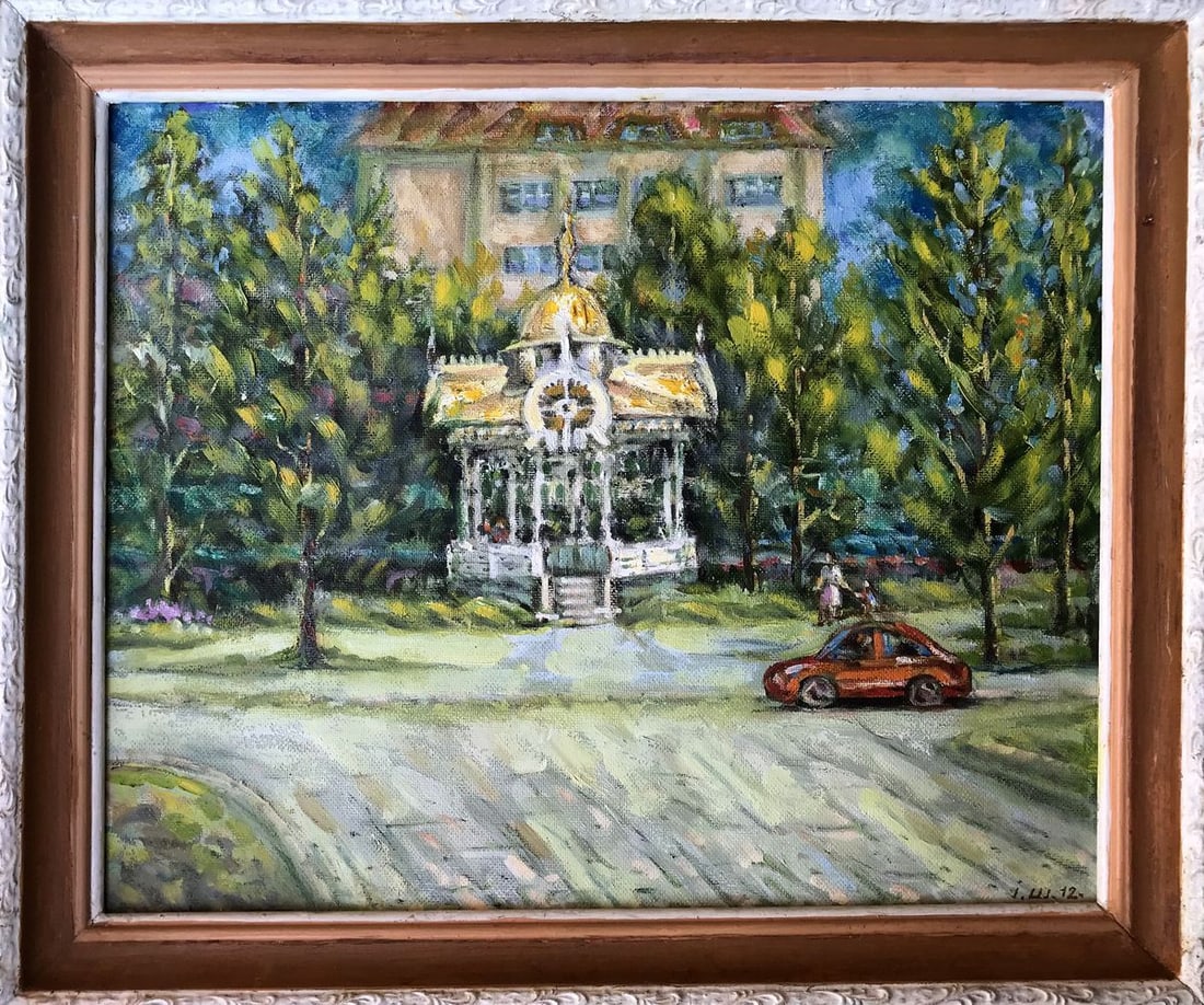 Oil painting Overlooking the museum Shapoval Ivan Leontyevich: Title : Oil painting Overlooking the museum Shapoval Ivan Leontyevich Description: No.AAA3000"Overlooking the Museum" is a captivating oil painting that showcases a scenic landscape, capturing the