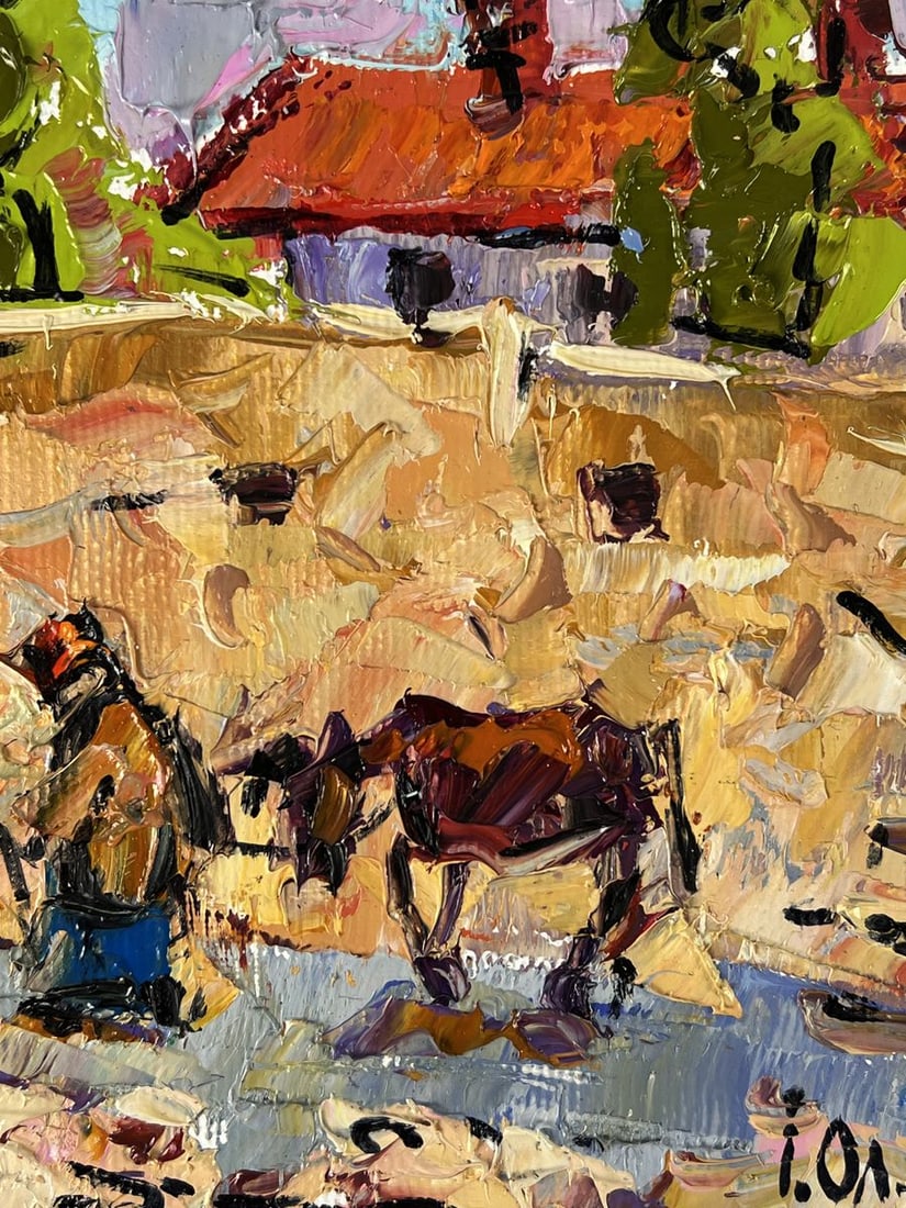 Oil painting Returning home to the village Oleksiy Ivanyuk - 10