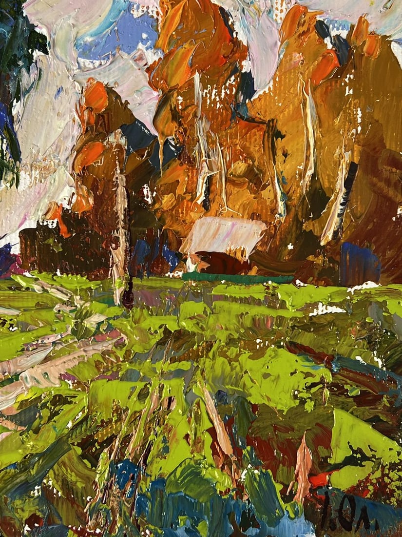 Oil painting Quiet village days Oleksiy Ivanyuk - 10