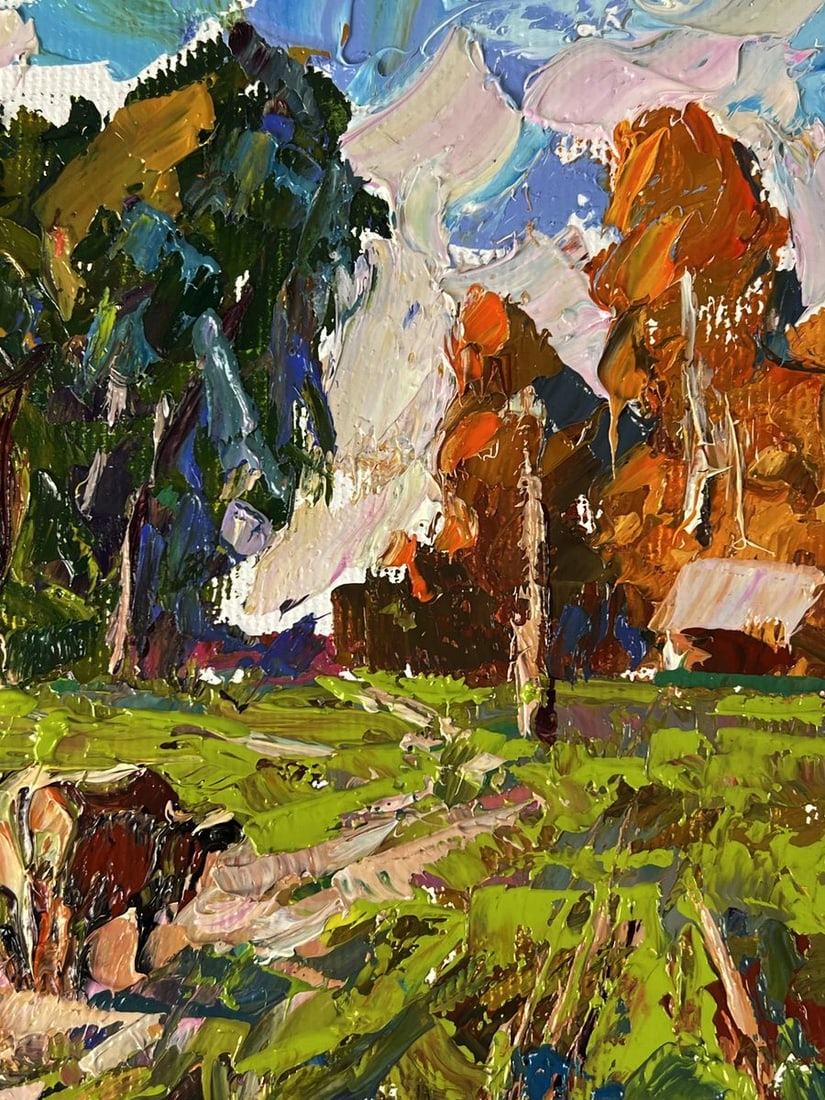 Oil painting Quiet village days Oleksiy Ivanyuk - 8