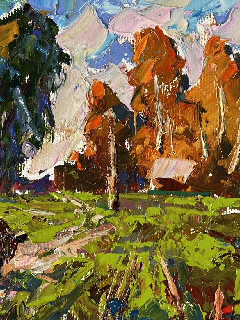 Oil painting Quiet village days Oleksiy Ivanyuk - 9