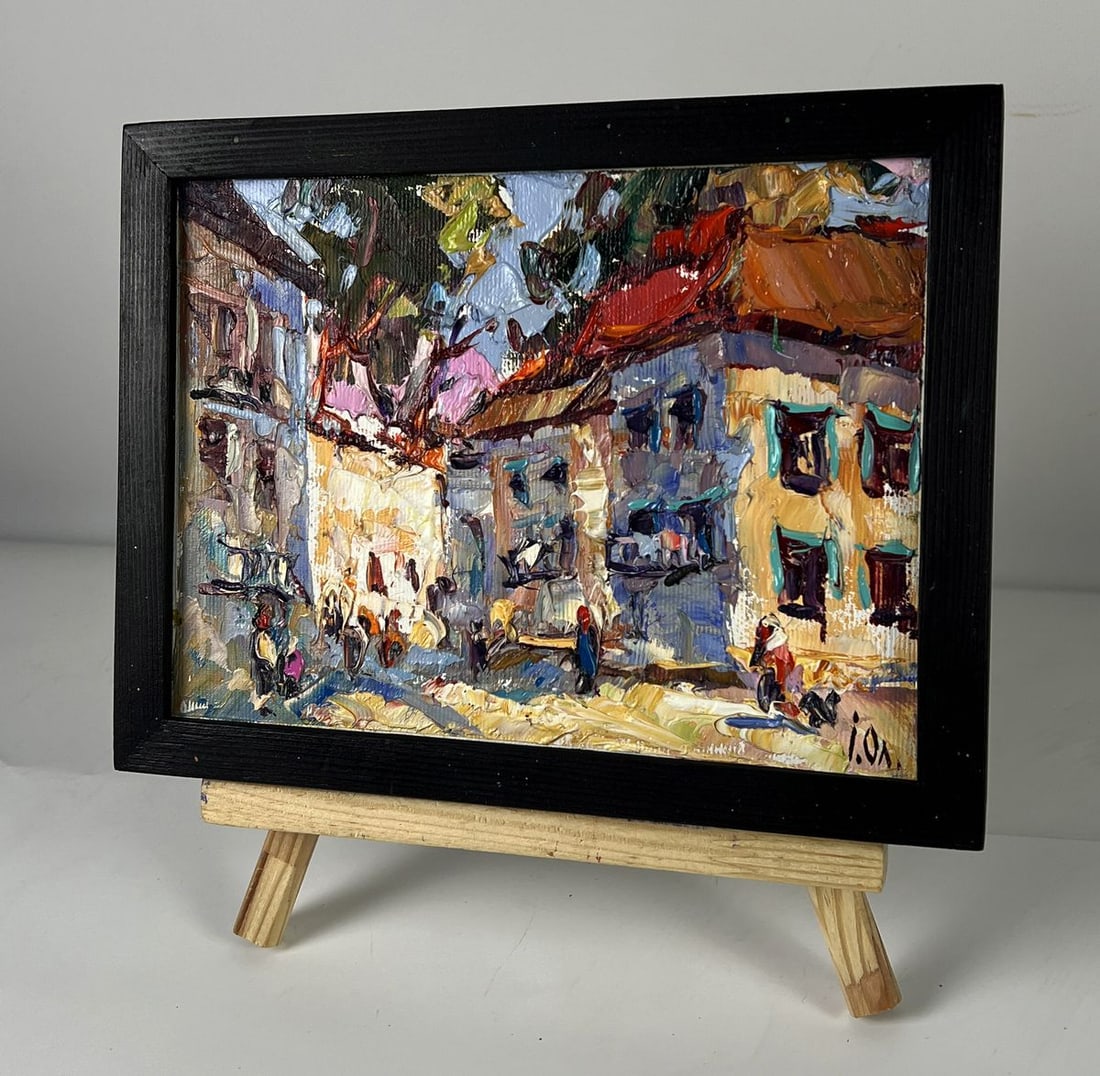 Oil painting Road in the Middle of the City Oleksiy Ivanyuk - 2