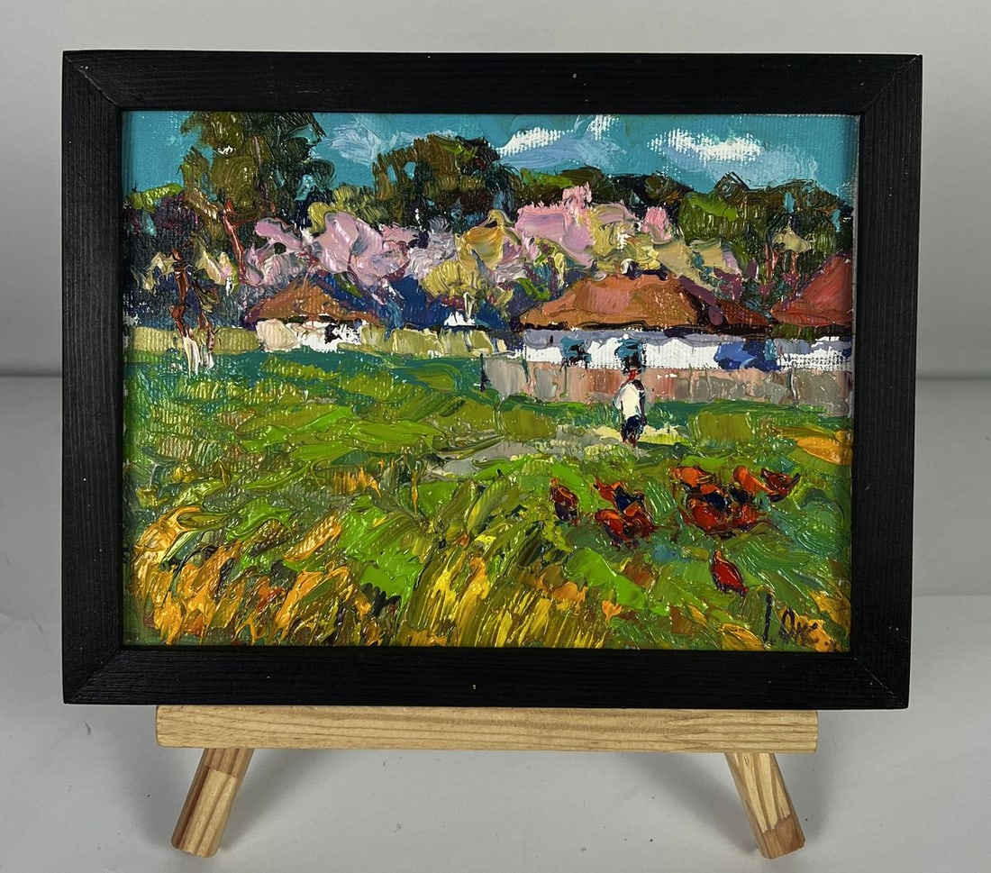Oil painting The spring smell of the village Oksana Ivanyuk: Title : Oil painting The spring smell of the village Oksana Ivanyuk Description: No.AAA6227*** ABOUT THIS PAINTING **** TITLE: "The spring smell of the village"* ARTISTS: Oksana Ivanyuk* SIZE: 15x20