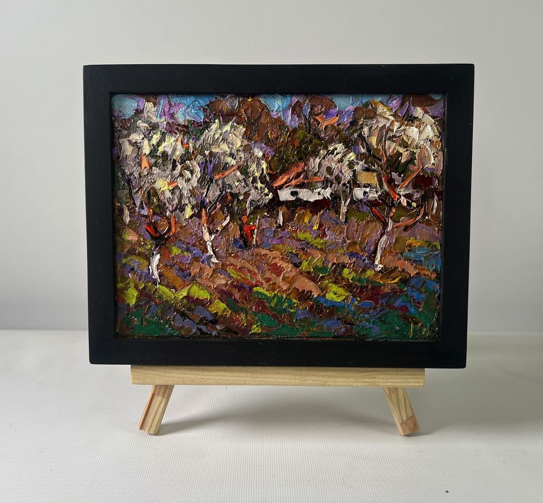 Oil painting Gardens in bloom spring is unfolding Oleksiy Ivanyuk: Title : Oil painting Gardens in bloom spring is unfolding Oleksiy Ivanyuk Description: No.AAA5354The Oil painting on Canvas titled "Gardens in bloom spring is unfolding" is a vivid celebration of natu