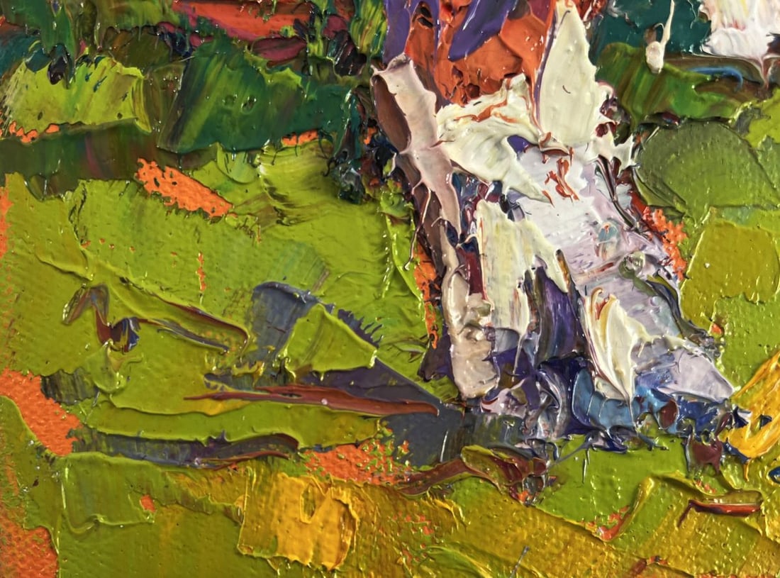 Oil painting Quiet comfort beneath the spreading tree Oksana Ivanyuk - 6