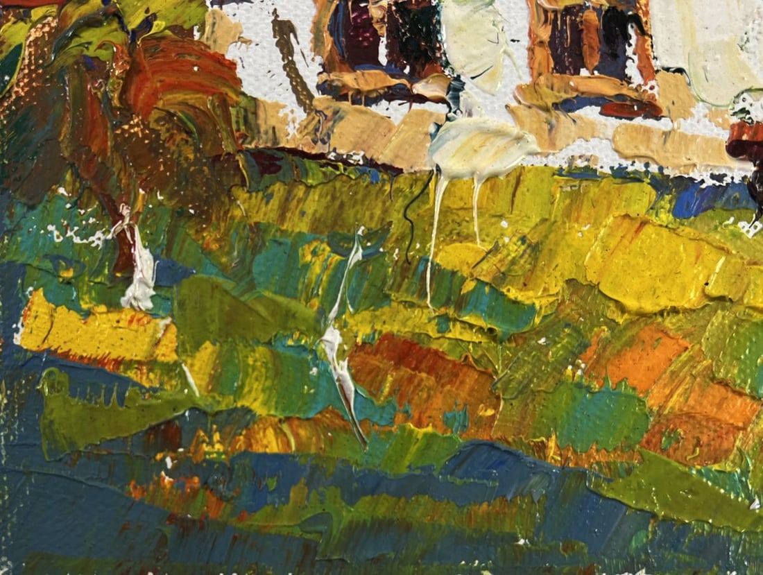 Oil painting Light dances on every blade of grass Oksana Ivanyuk - 5