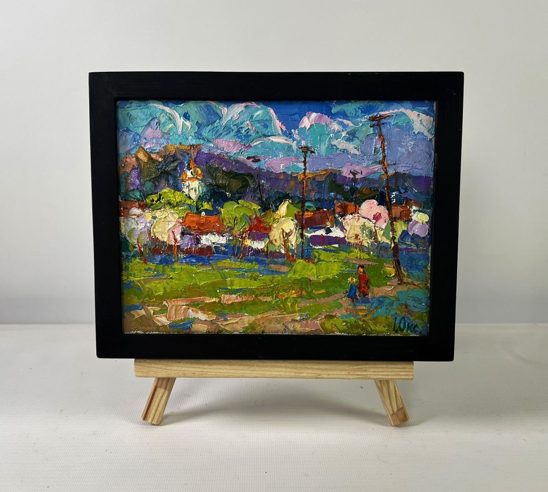 Oil painting Quiet fields under the open sky Oksana Ivanyuk: Title : Oil painting Quiet fields under the open sky Oksana Ivanyuk Description: No.AAA5422The Oil painting on canvas titled "Quiet fields under the open sky" captures the serene and poetic essence of