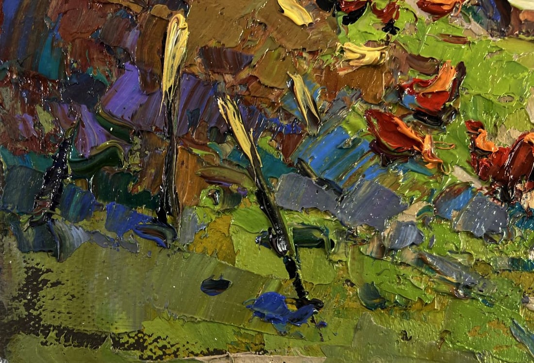 Oil painting Quiet evening courtyard Oksana Ivanyuk - 6
