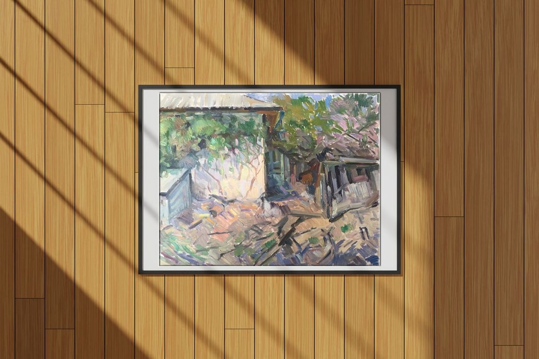 Oil painting Native home Peter Tovpev - 2