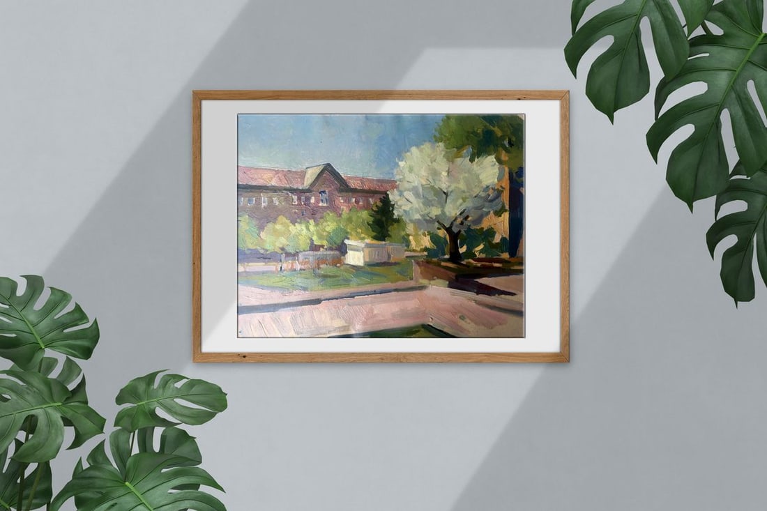 Oil painting City center Peter Tovpev - 2